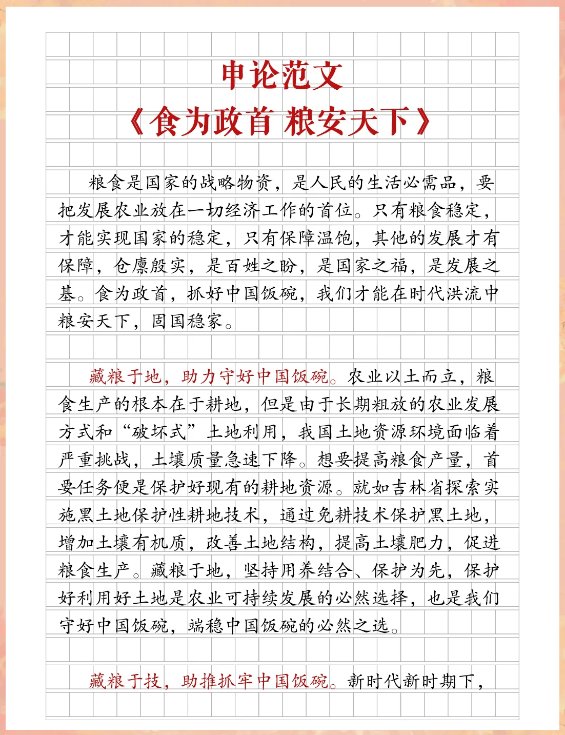 第一观察｜维护世界粮食安全的中国行动