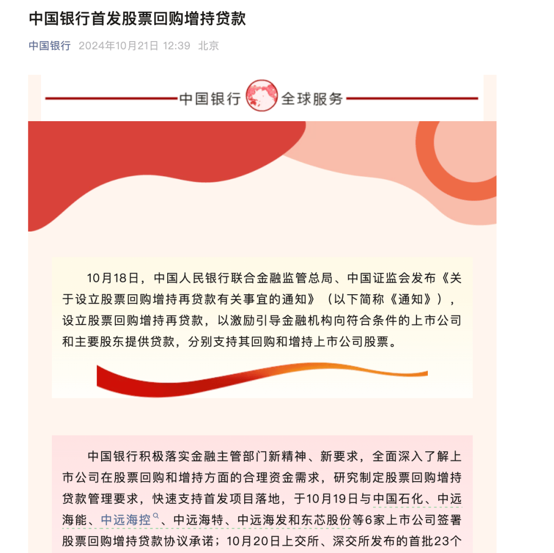 股票回购增持再贷款持续显效 超450家上市公司已获支持